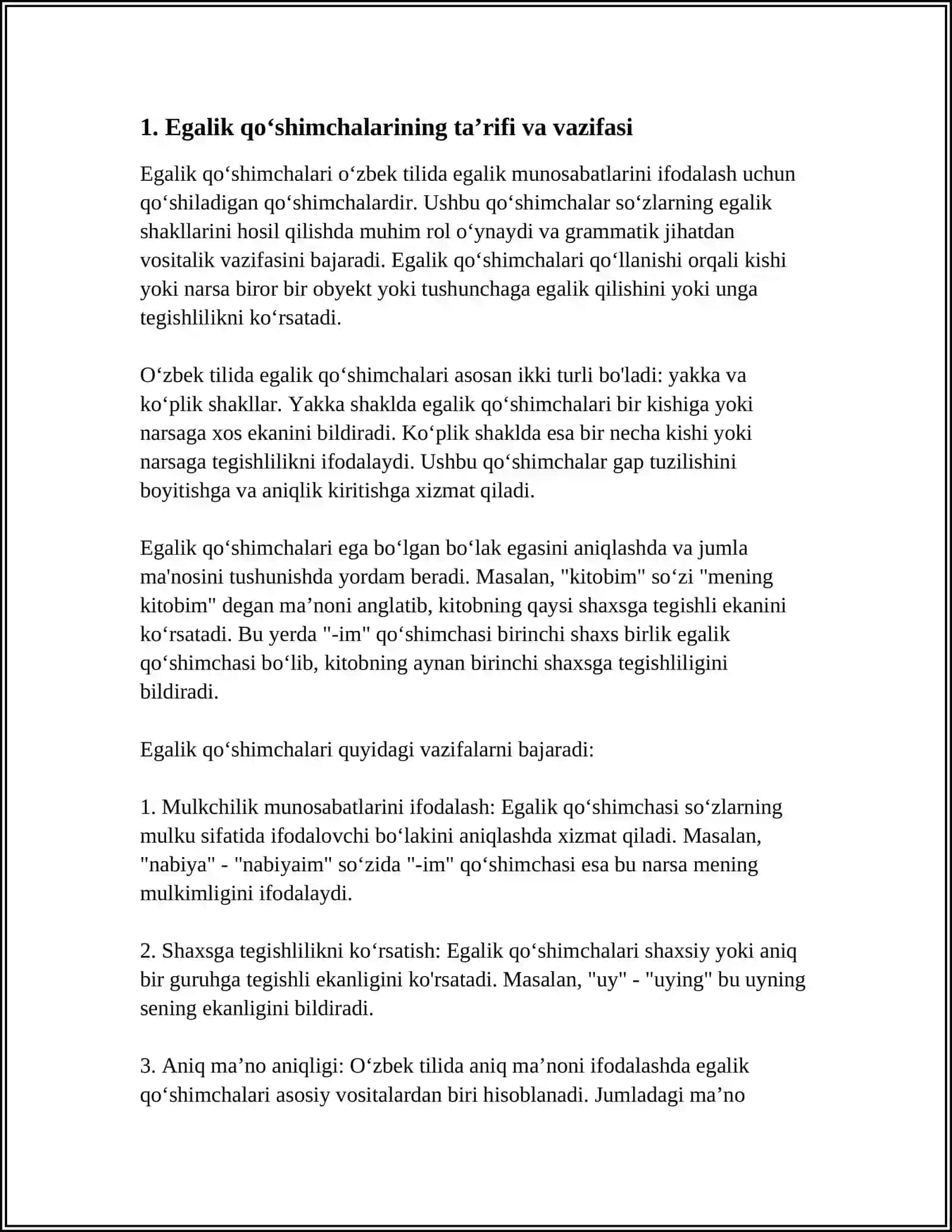 NUTQ EGALIK QO'SHIMCHALARIDAN FOYDALANISH NORMALARI 3