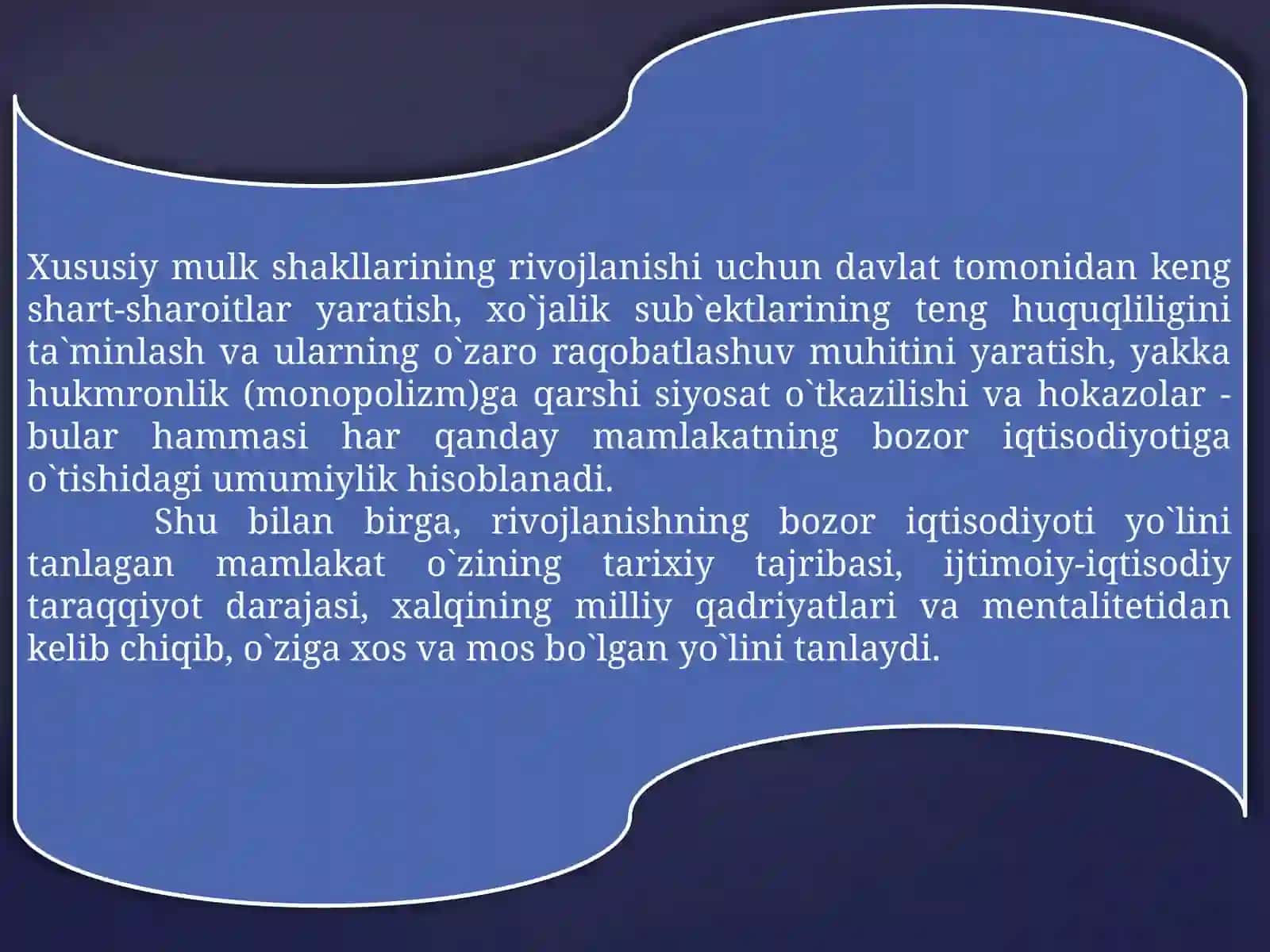 BOZOR IQTISODIYOTIGA O’TISHNING MODELLARI 3