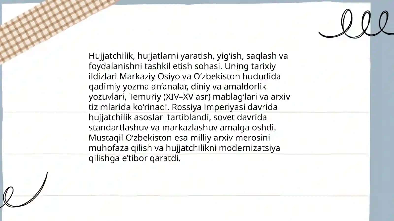Hujjatchilik tarixi 3