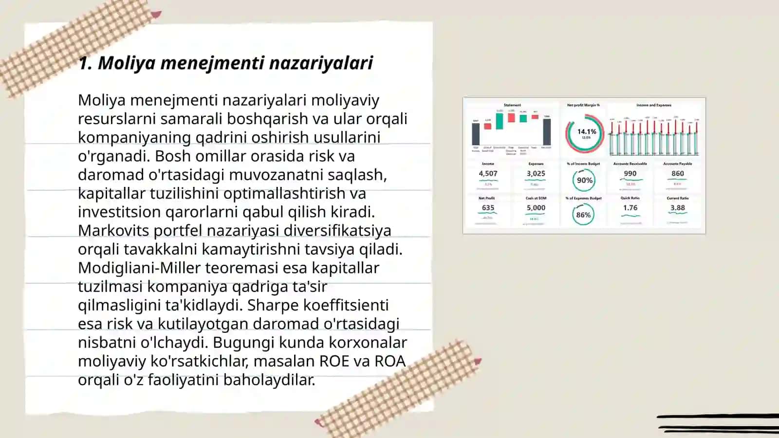 Moliya menejmenti nazariyalari 3