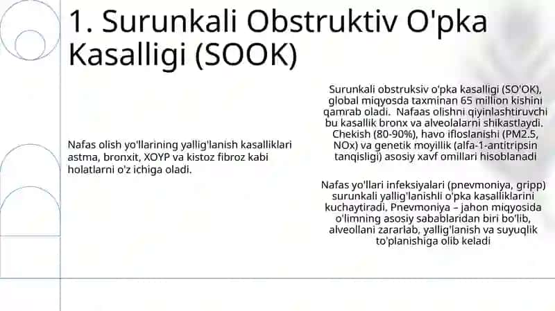 Surunkali Obstruktiv O'pka Kasalligi (SOOK) 3