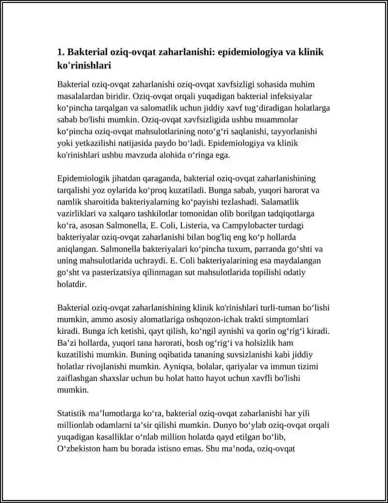 BAKTERIAL OZIQ-OVQAT XAVFSIZLIGI 3
