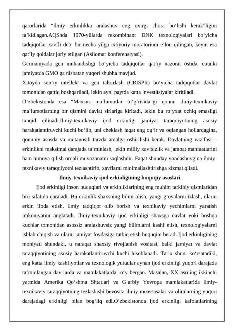 Ilmiy-texnikaviy ijod erkinligi 3