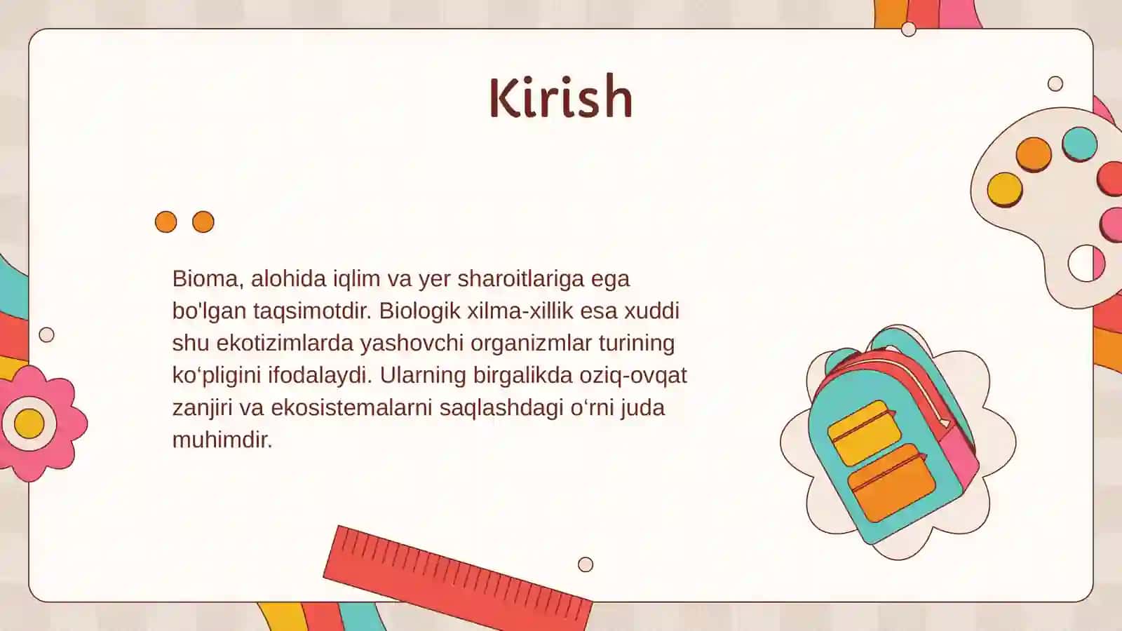 Bioma va biologik xilma-xillik 3