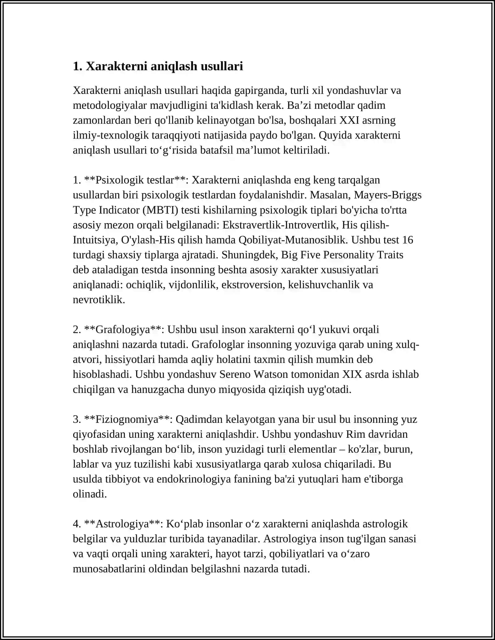 XARAKTER AKSENTSTSIYASINI OʻRGANISH 3