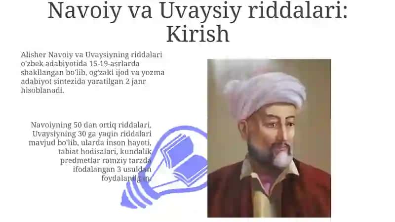 Navoiy va Uvaysiy riddalari tahlili 3