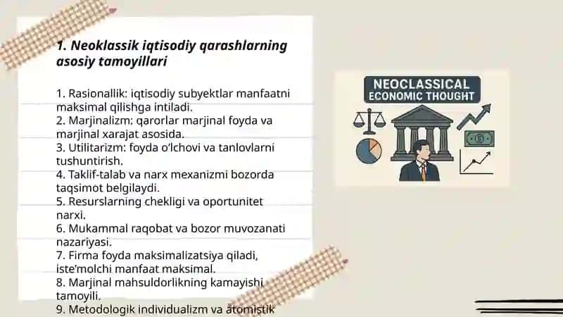 Neoklassik iqtisodiy qarashlar 3