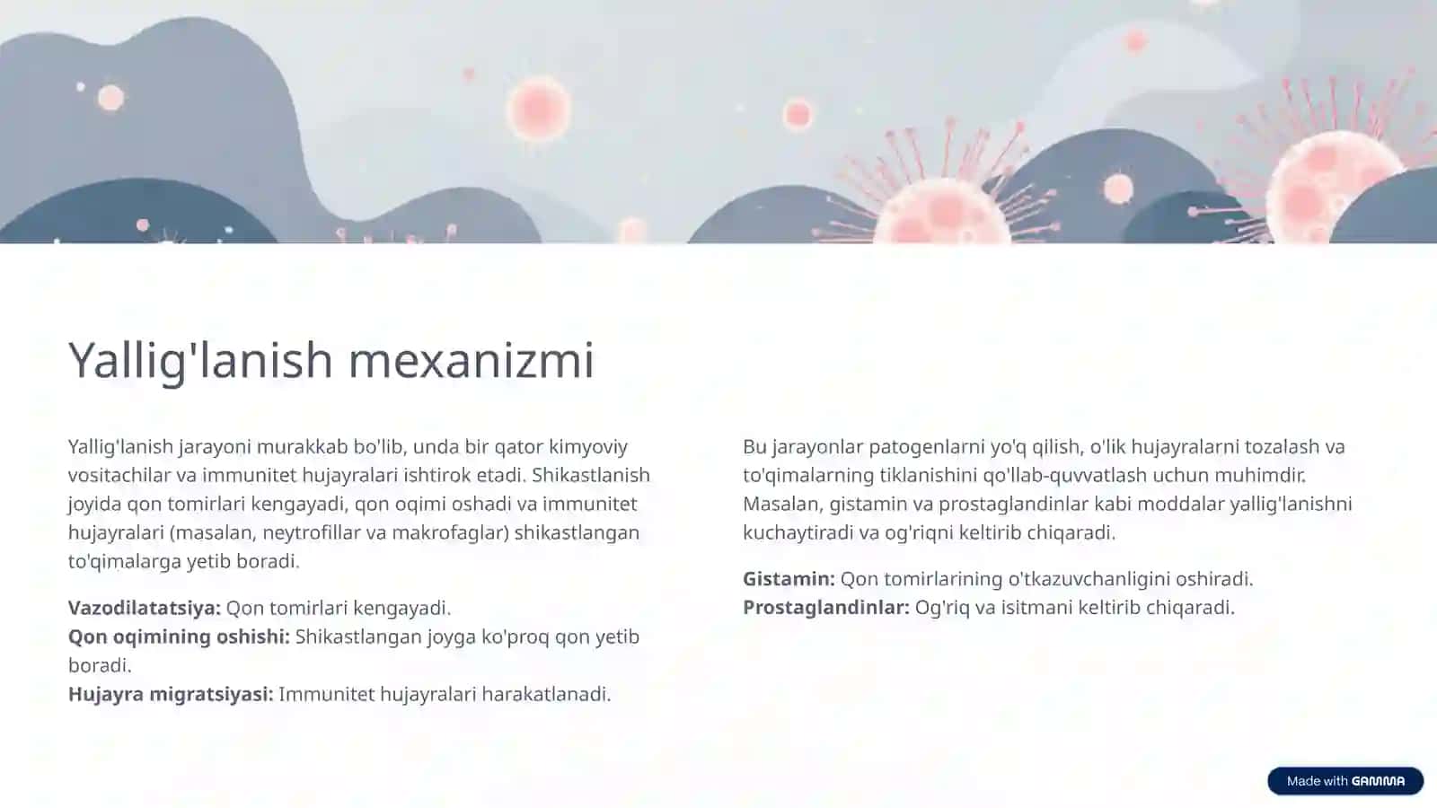 Yallig'lanish: Tana himoyasining kaliti 3