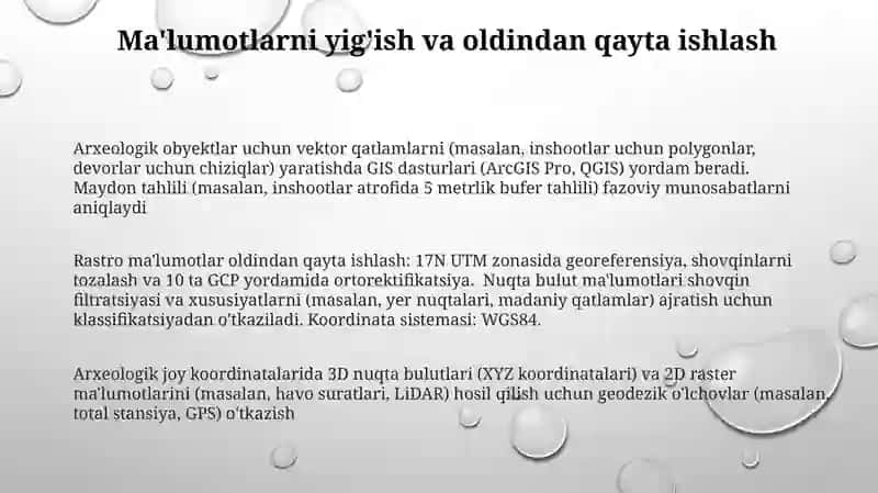 GIS yordamida arxeologik yodgorliklar xaritasini tuzish 3