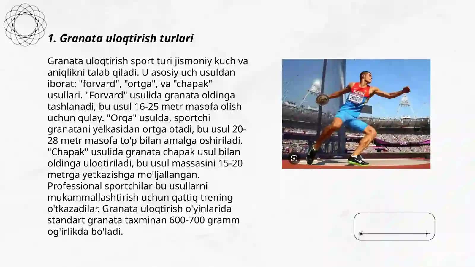 Granata uloqtirish turlari texnikasini orgatish 3