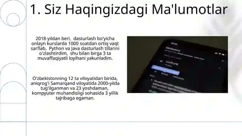 Siz Haqingizdagi Ma'lumotlar 3
