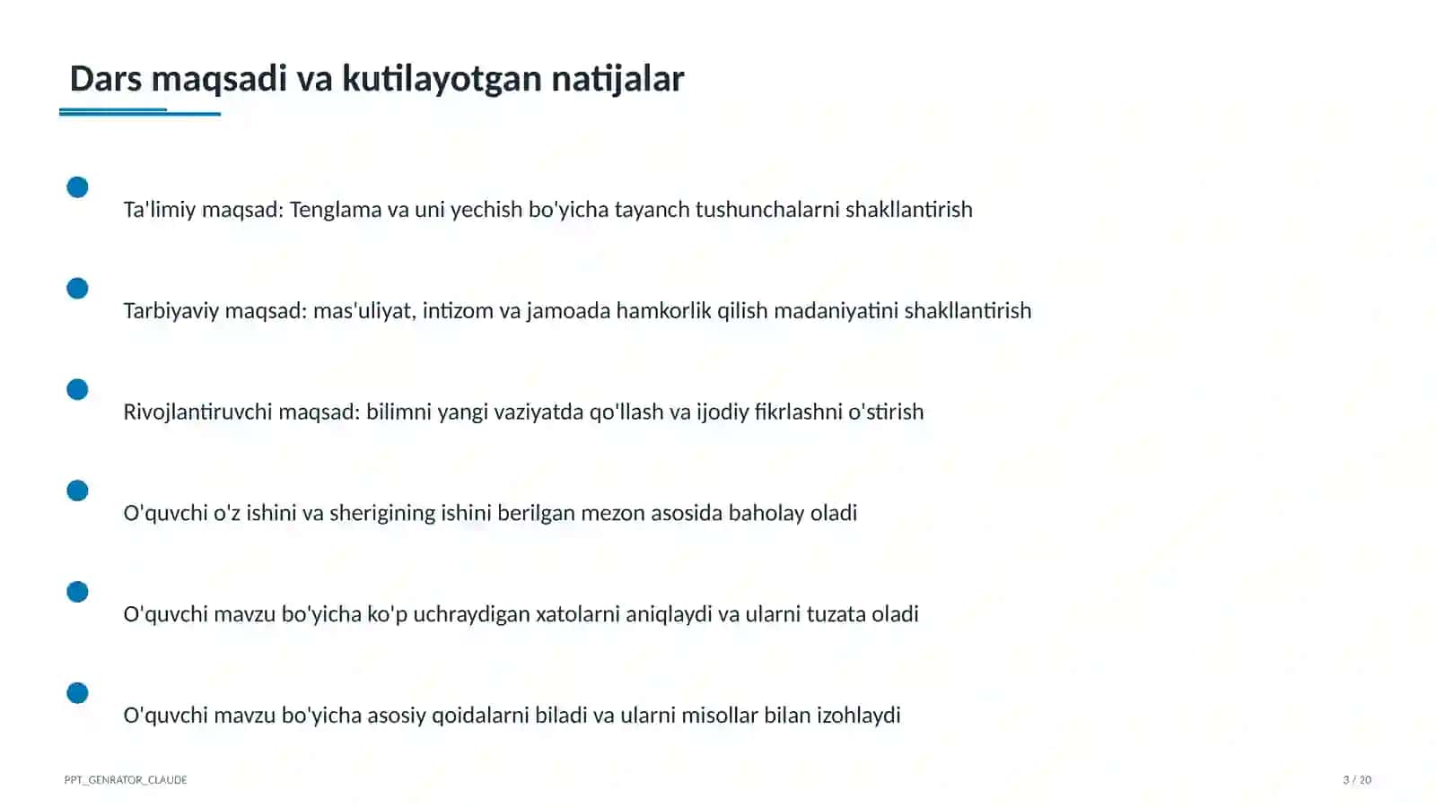 Tenglama va uni yechish (5-sinf) 3