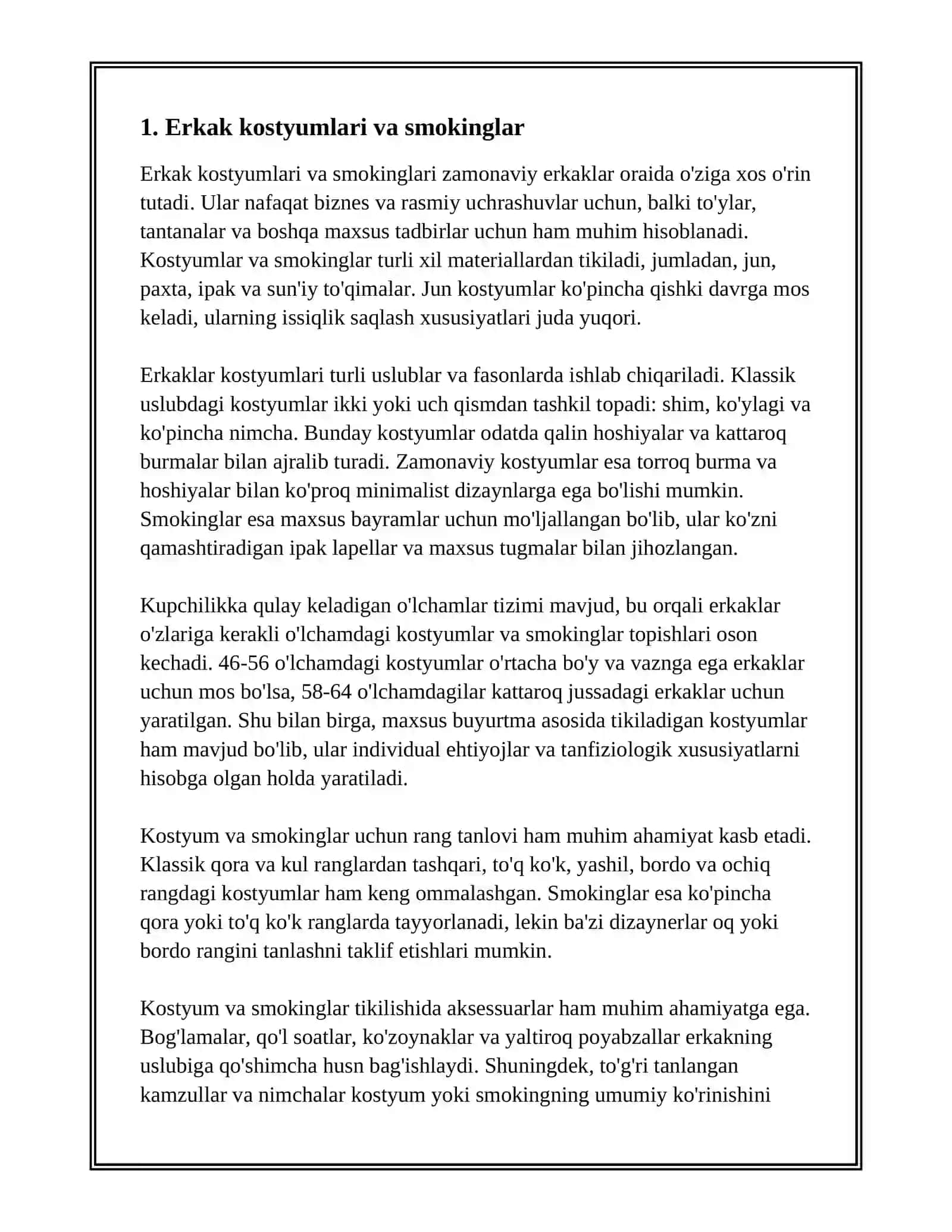 ERKAKLAR KIYIMI DO'KONI 3