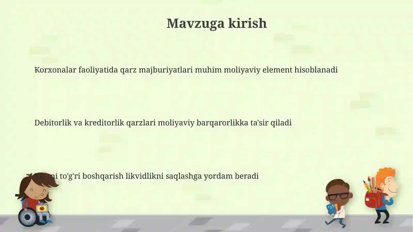 Debitorlik va kreditorlik qarzlari 3