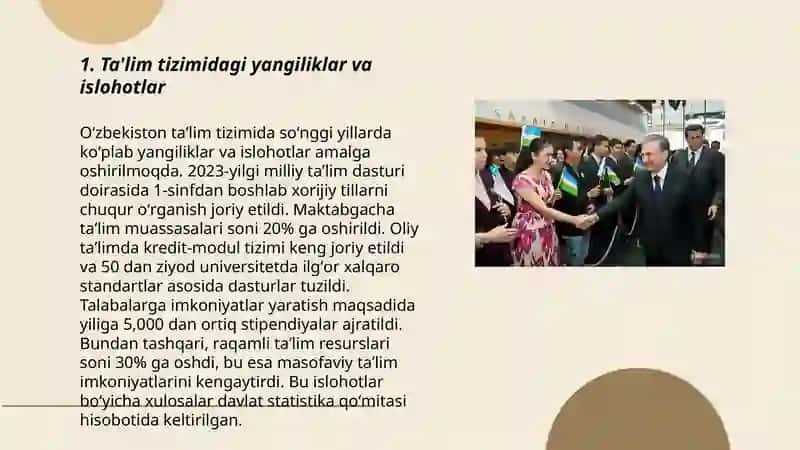 Ta'lim tizimidagi yangiliklar va islohotlar 3