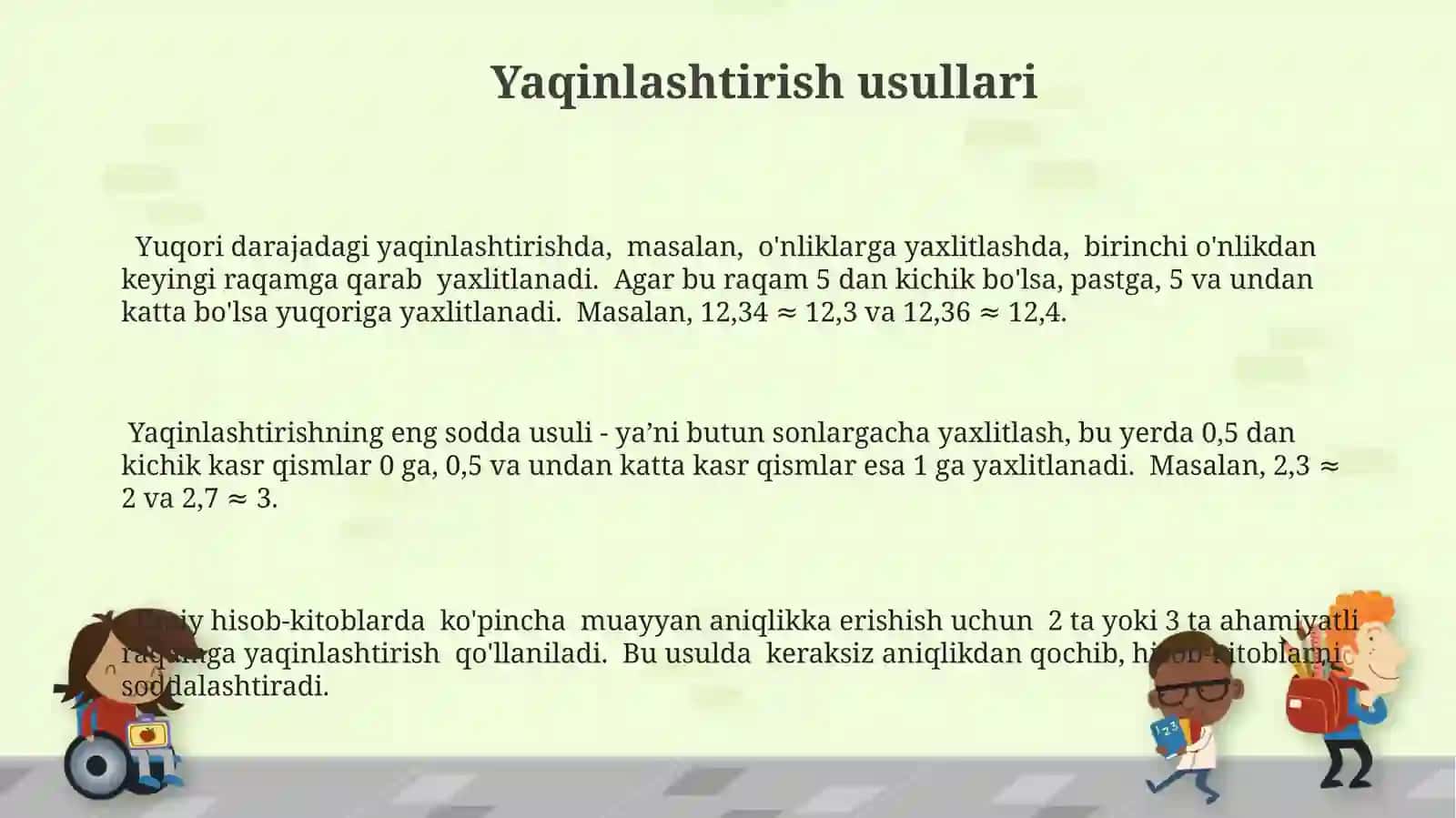 Sonlarni Yaxlitlash Usullari 3