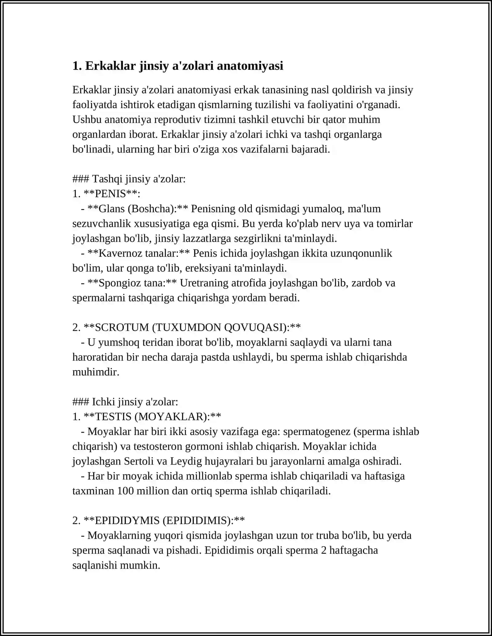 ERKAKLAR JINSIY SISTEMASI 3