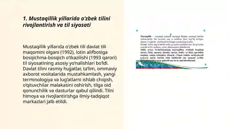 Mustaqillik yillarida O'zbekistondagi madaniy va ma'naviy taraqqiyot 3