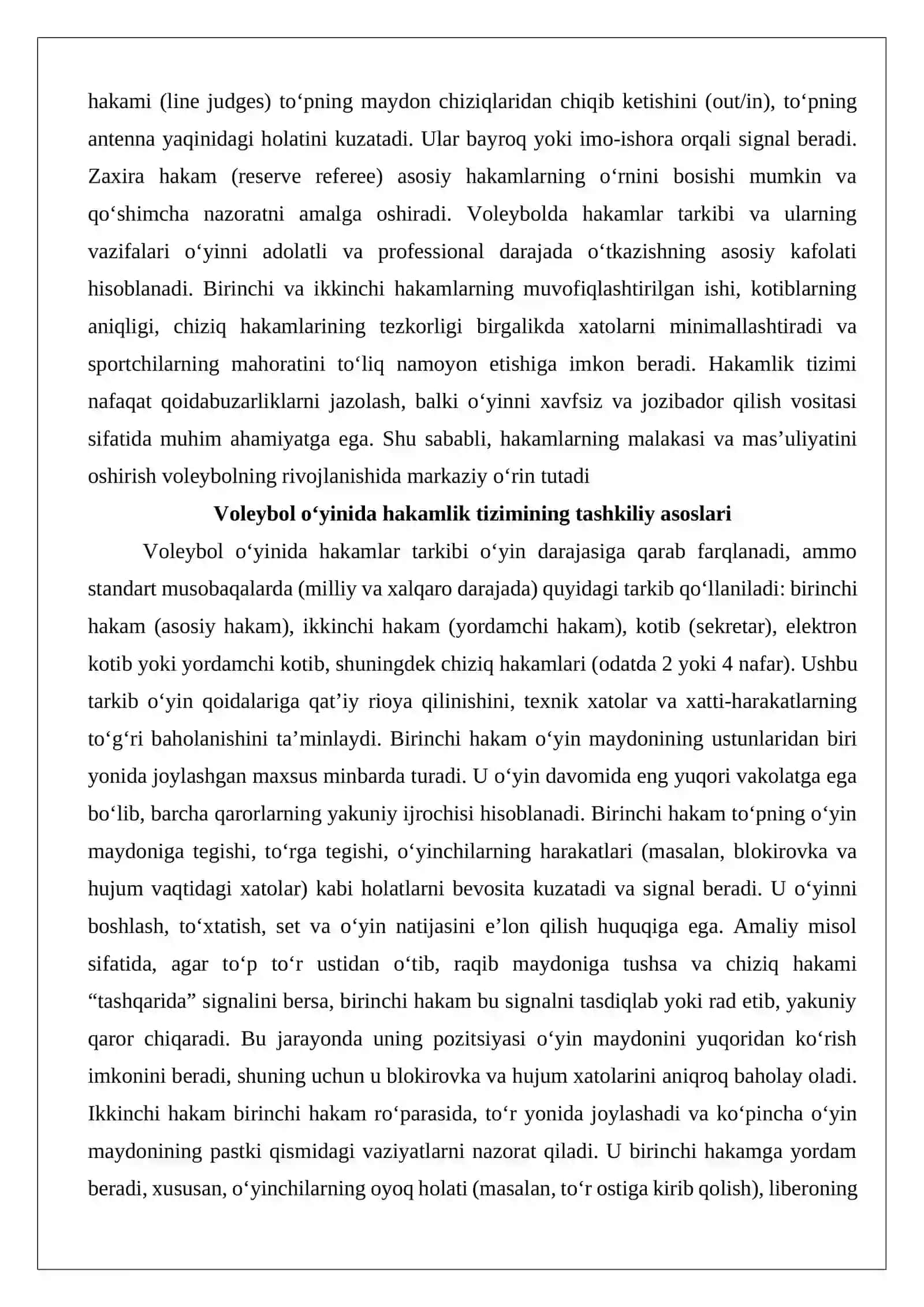 Voleybol o‘yinida hakamlar tarkibi va ularning vazifalari 3