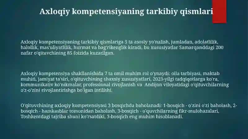 Tarbiyachining axloqiy kompetensiyasi 3