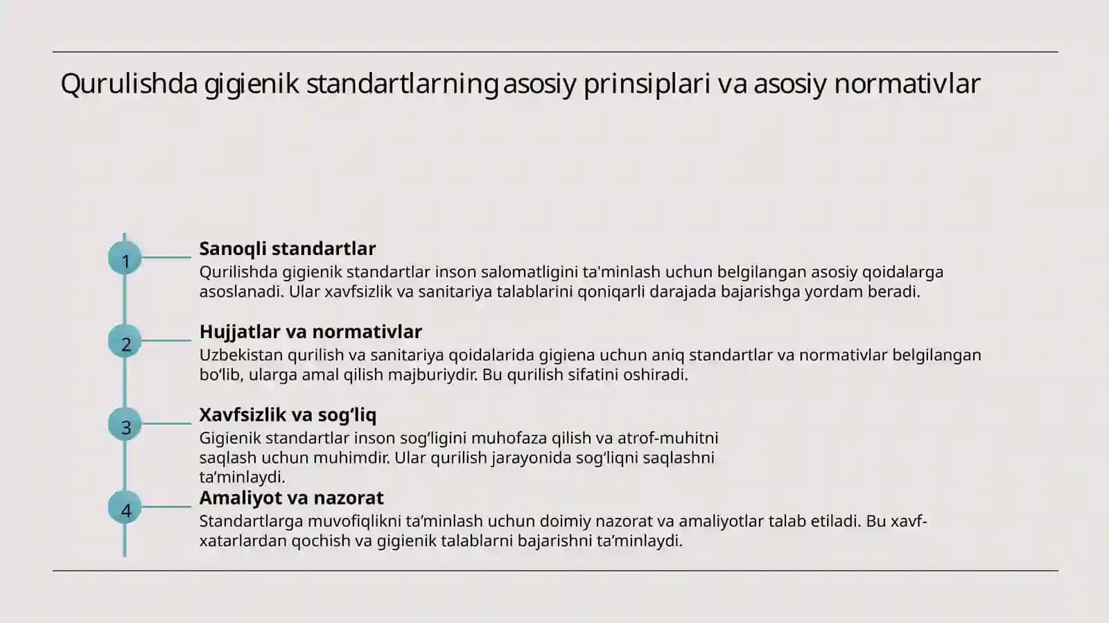 Qurulishda gigienik talablar 3