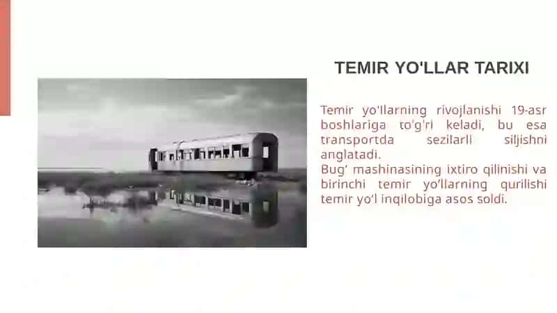 TRANSPORTDA INQILOB TEMIR YO'LLARNING KUCHI VA SALOHIYATI 3