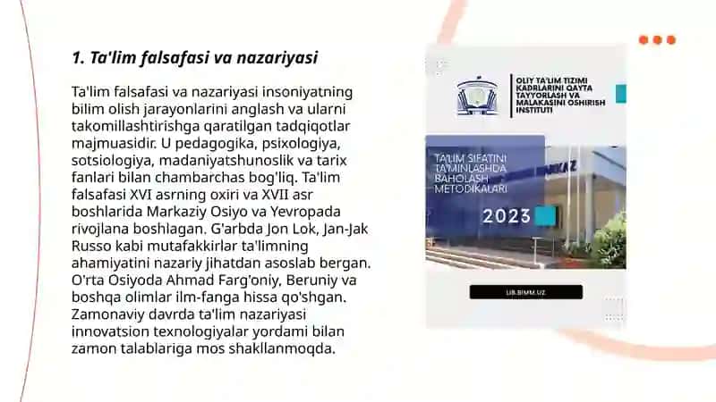 Ta'lim Falsafasi va Nazariyasi 3