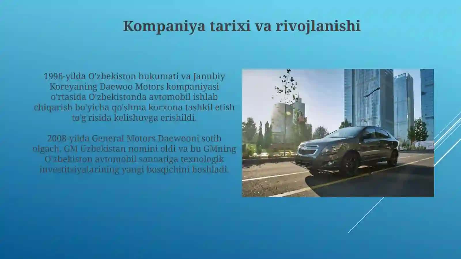 Gm Uz auto motors haqida malumot 3