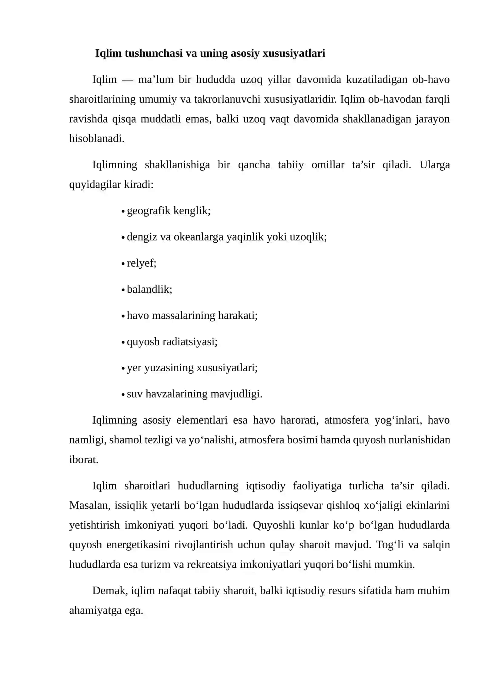 IQLIM VA UNING IQTISODIY BAHOLANISHI 3