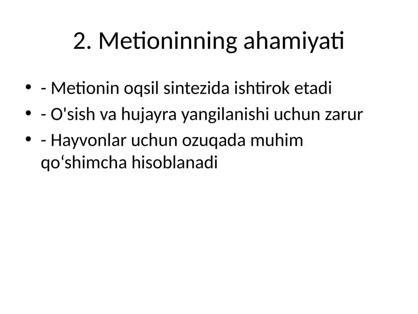 Metionin aminokislotasini sintezlovchi mikroorganizmlar 3