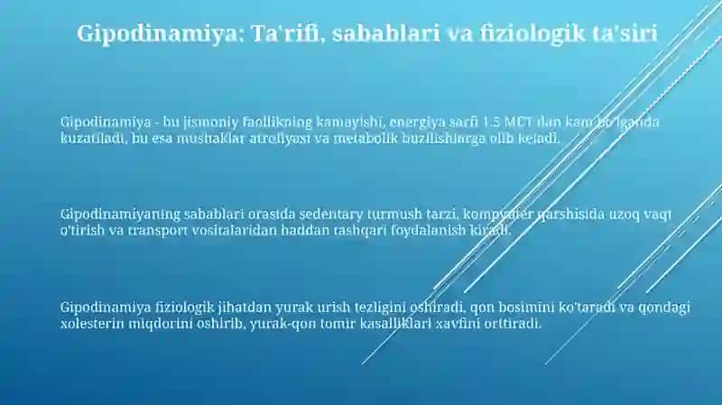 Gipodinamika va uning oqibatlari 3