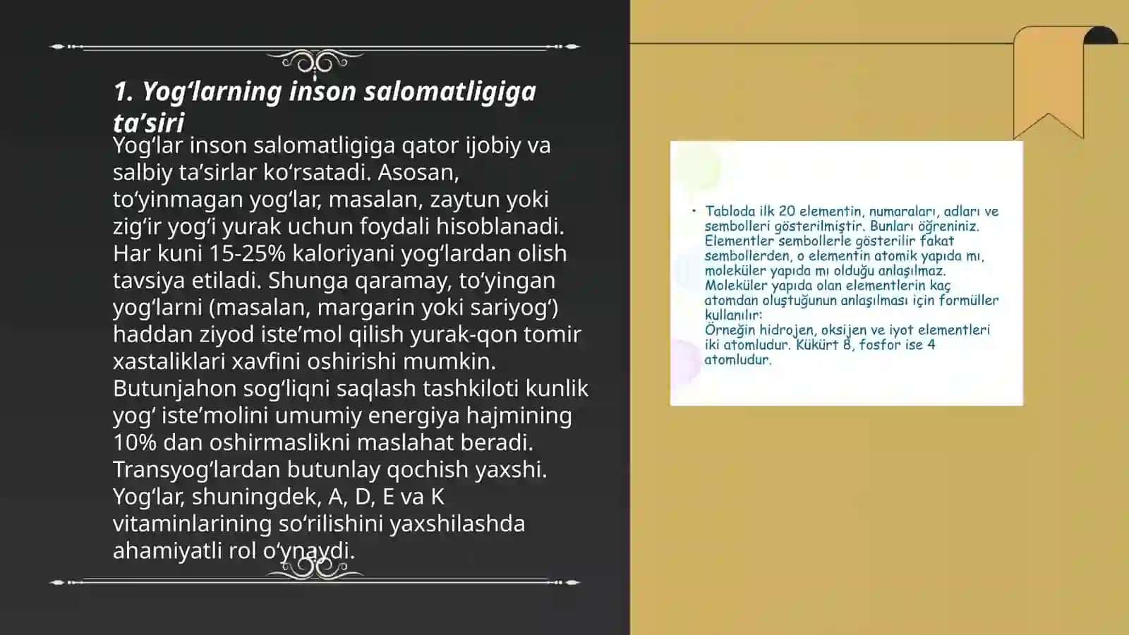 Yogʻlarni ahamiyati kimyoviy tarkibi 3