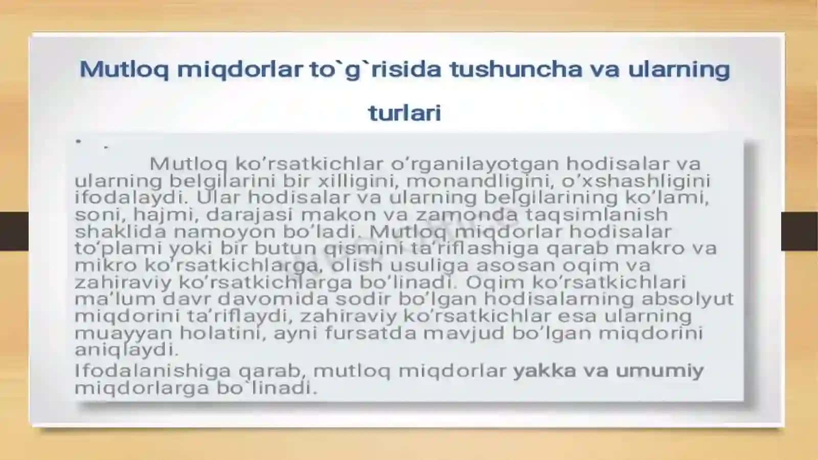 Mutloqva nisbiy miqdorlar 3