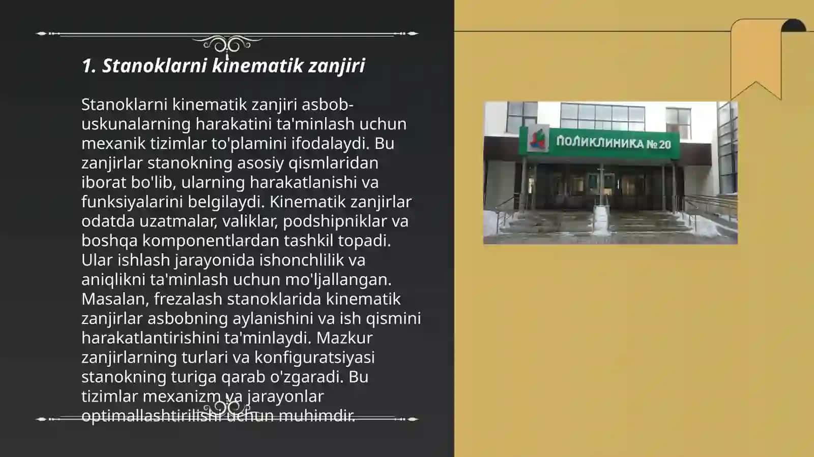 Stanoklarni kinimatik sozlash 3