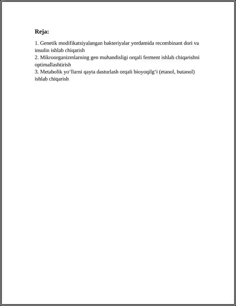 MIKROORGANIZMLARNING GEN MUHANDISLIGIDA QO'L 3