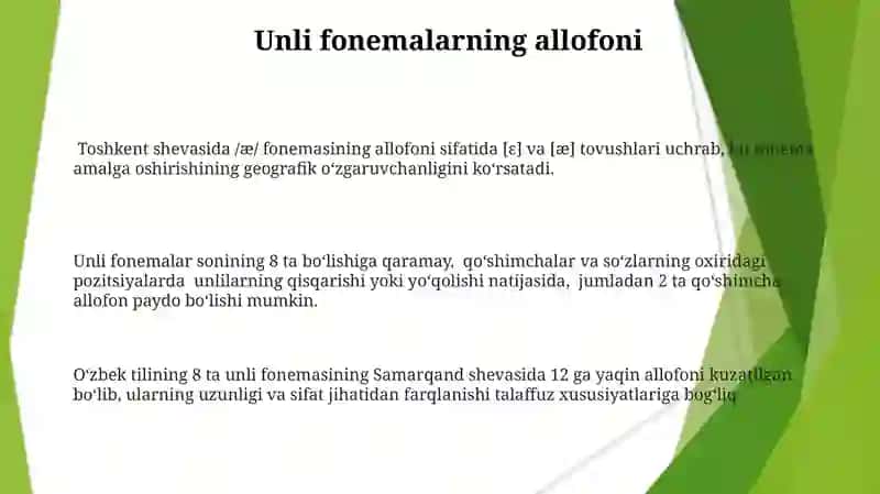 Oʻzbek Tilining Unli Fonemalari 3