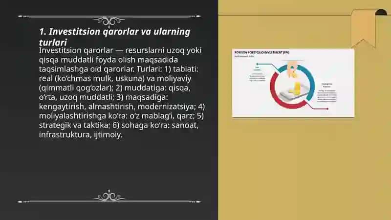 Investitsion qarorlar 3