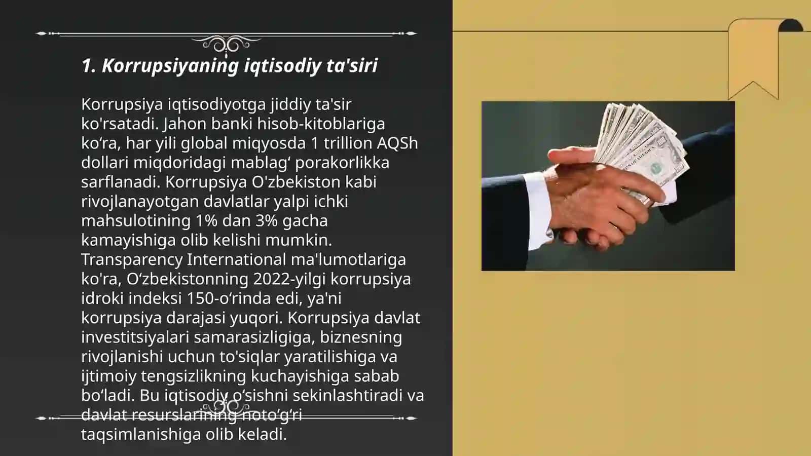 Jamiyatda korrupsiya muammosi 3