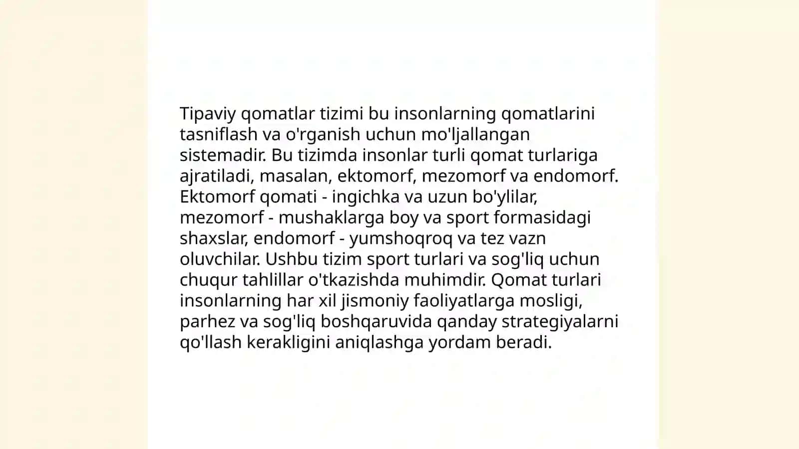 Tipaviy qomatlar tizimi 3