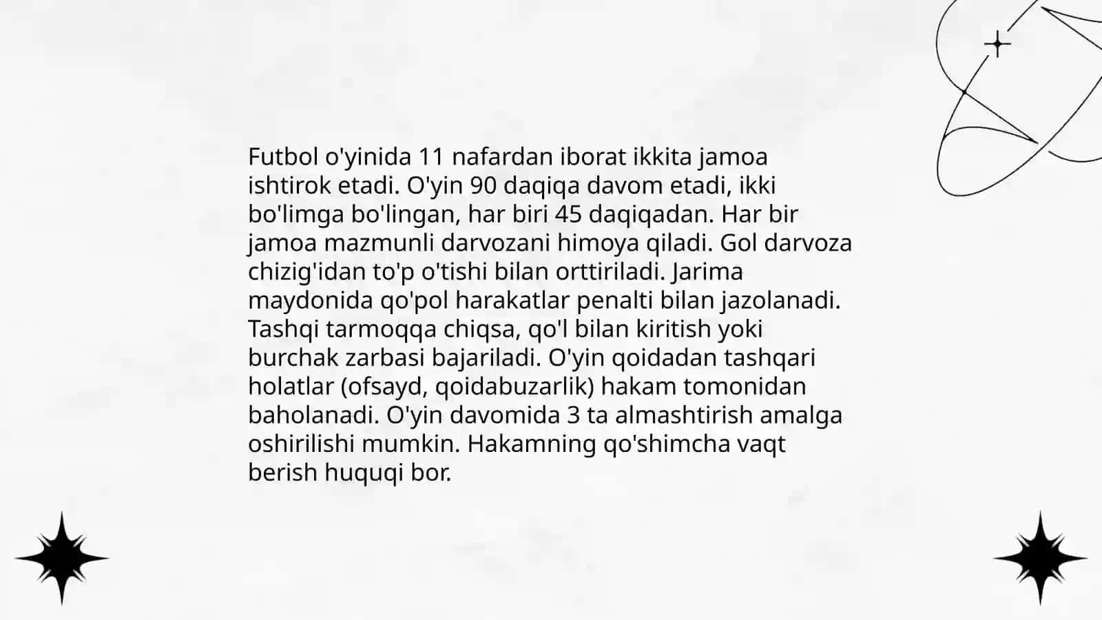 Futbol va uni o'qitish metodikasi 3