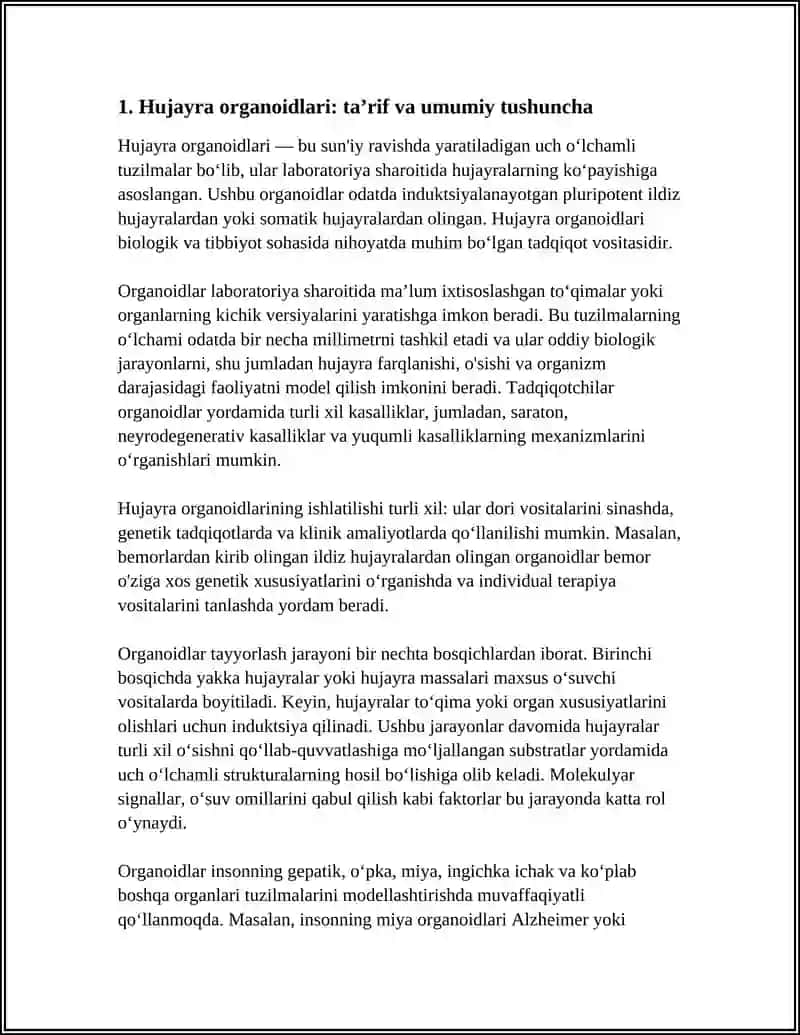 Hujayra Organoidlari 3