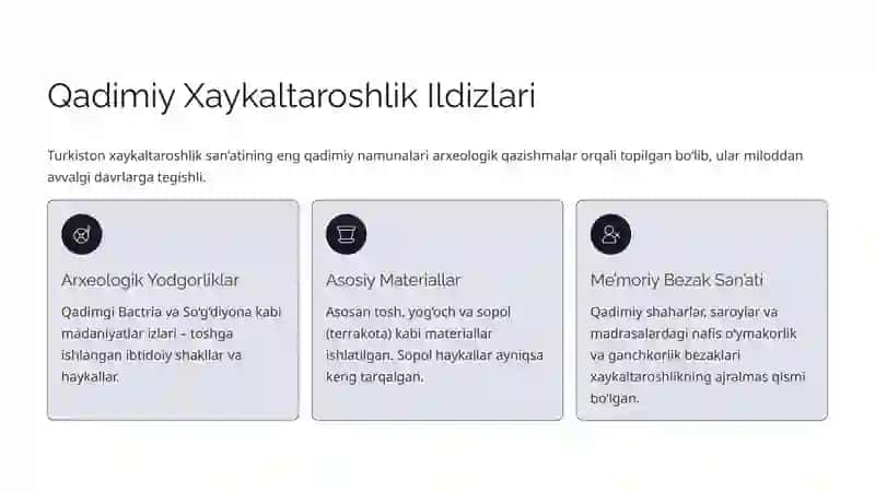 Turkistonda Xaykaltaroshlik San’ati 3