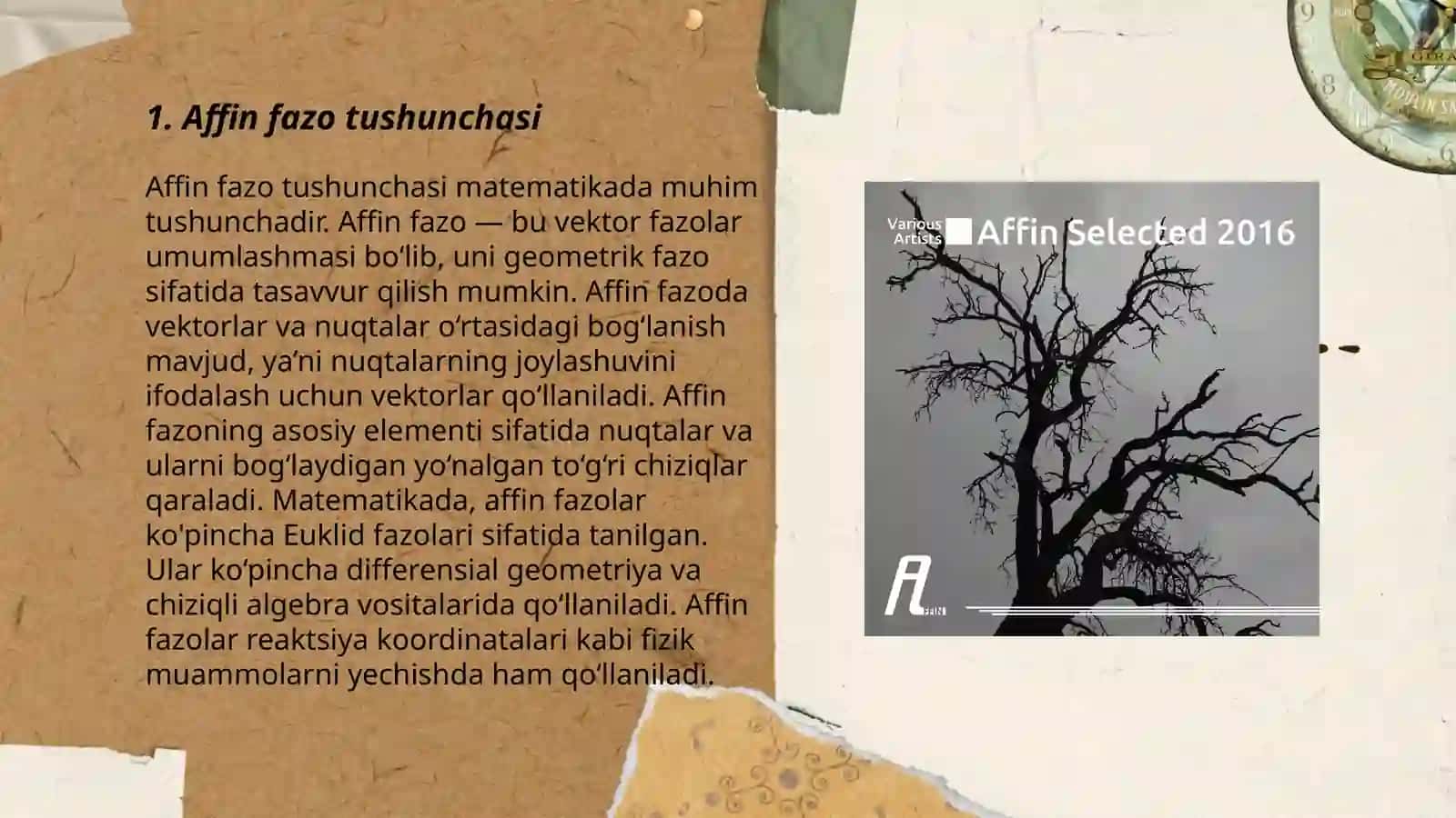 Affin fazo va Affin koordinatalar sistemasi 3