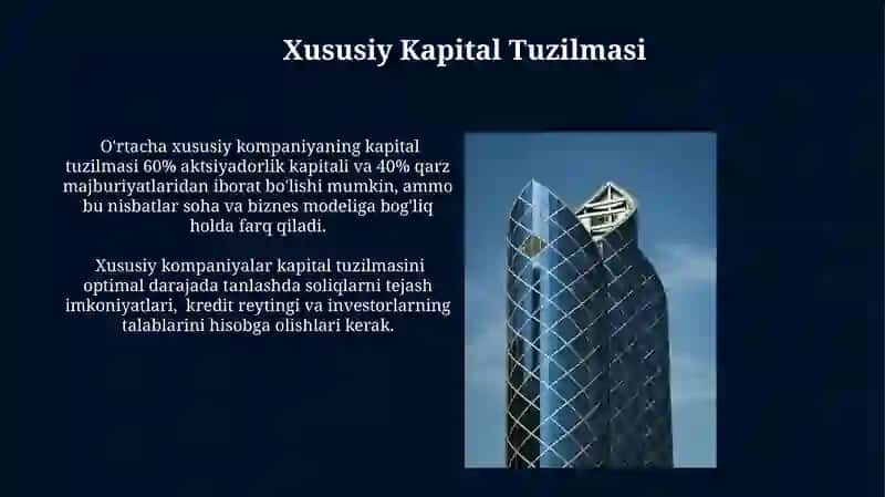 Xususiy kapital tarkibi 3