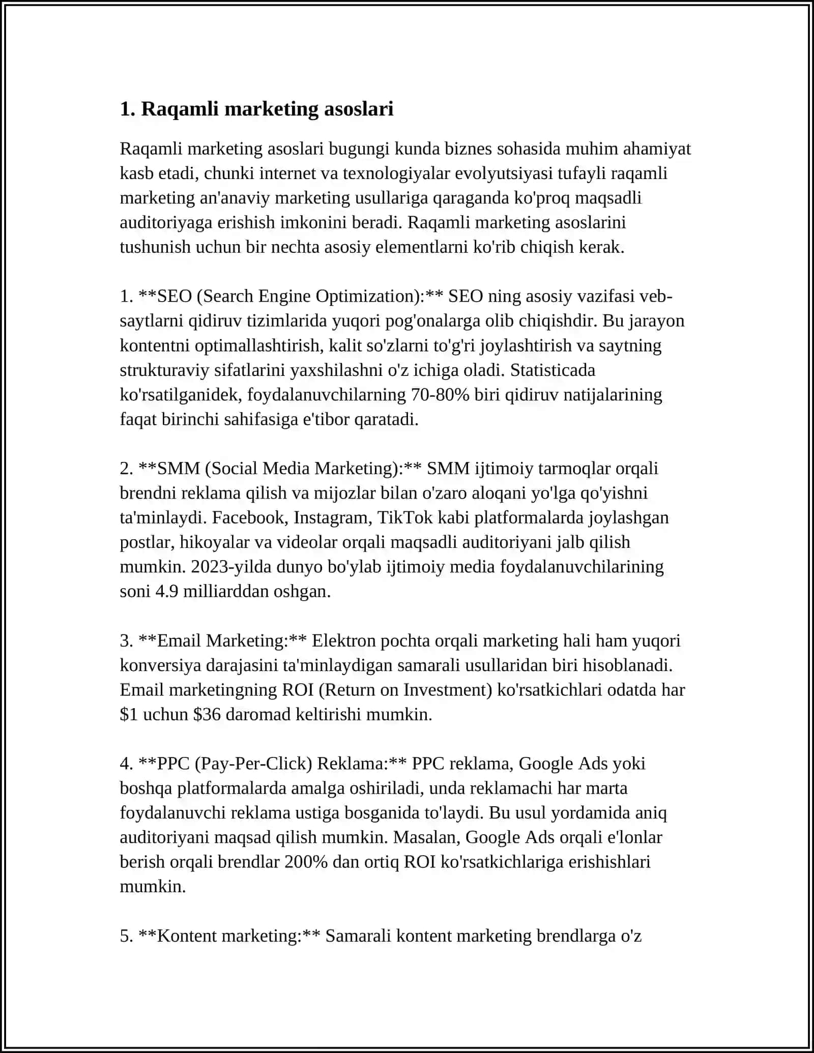 MARKETINGDA ISHLASH 3