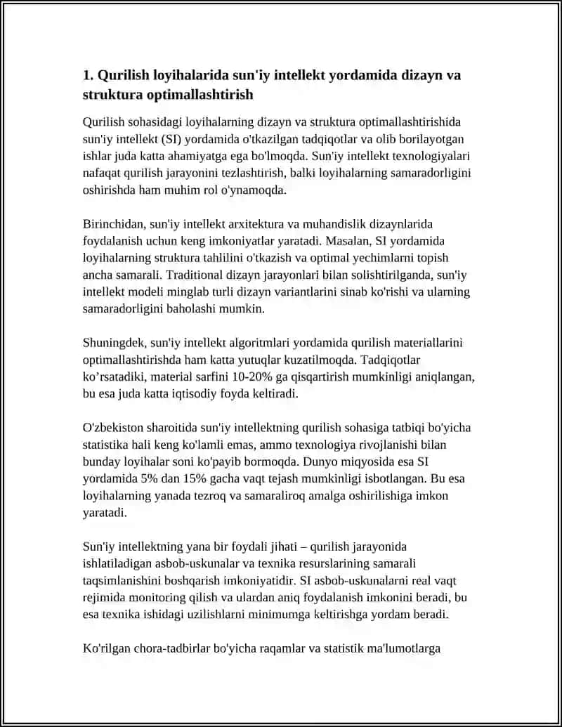 QURILISH SOHASIDA SUNIY INTELLEKTNING QOLLANISHI 3