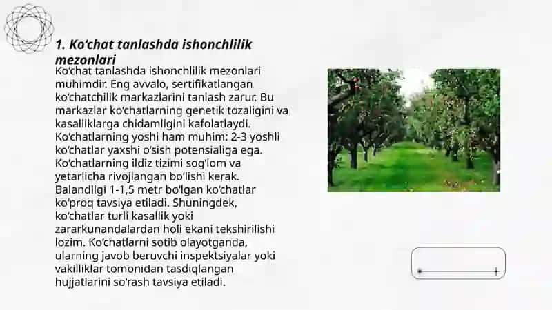 Ko‘chat tanlashda ishonchlilik mezonlari 3