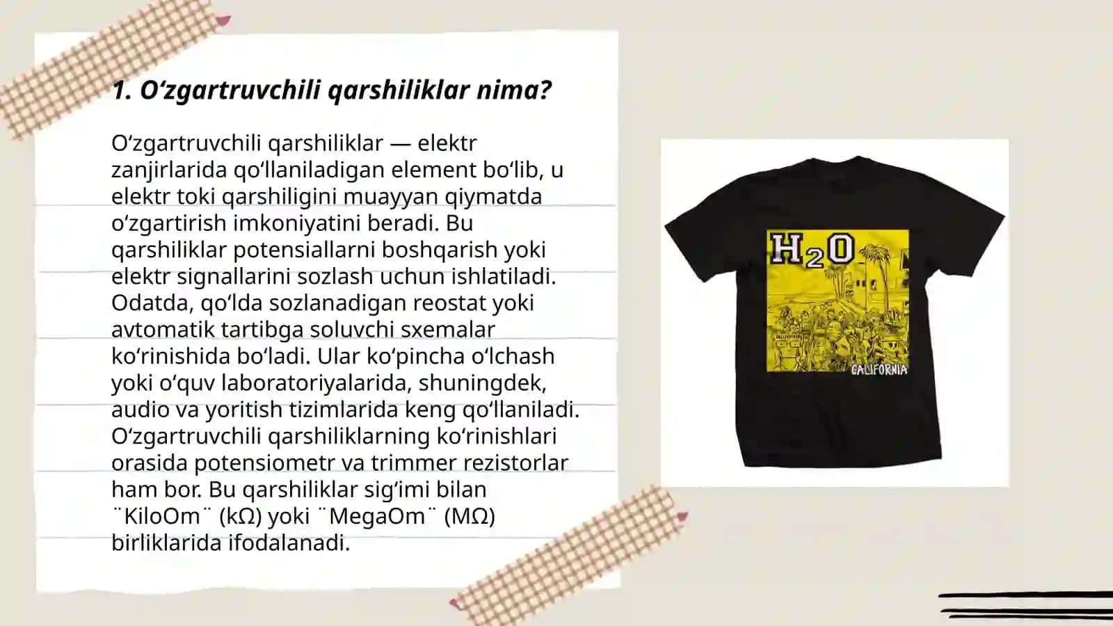 Oʻzgartruvchili qarshiliklar 3