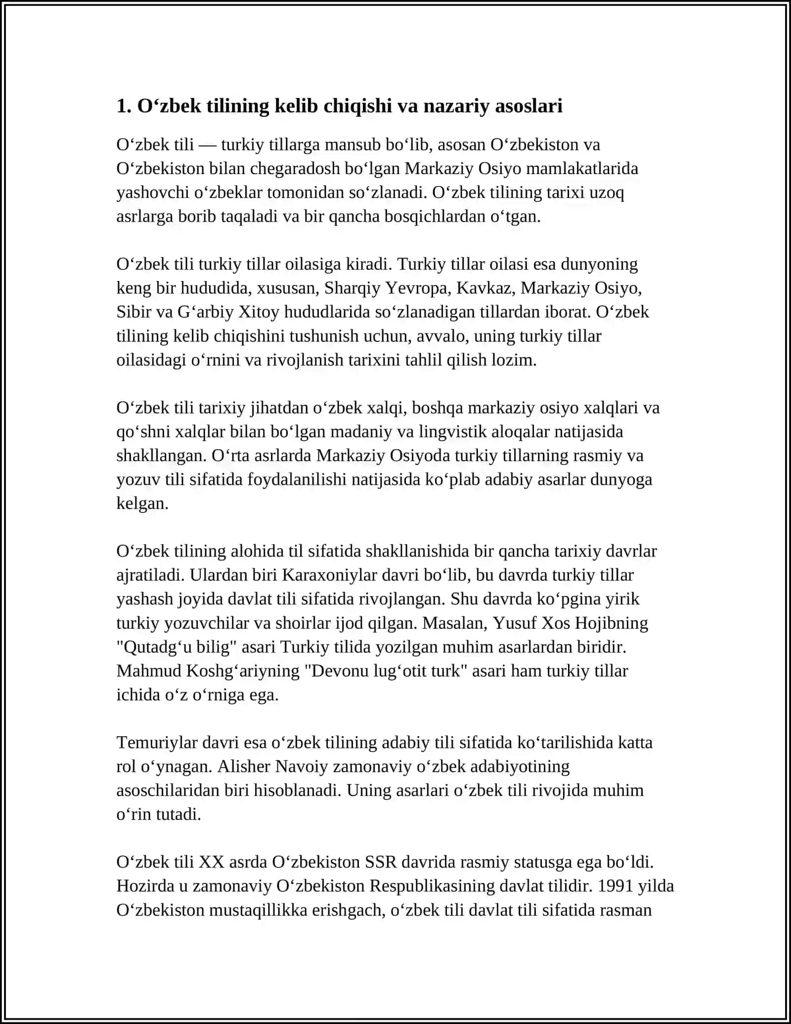 UZBEK TILINI VUJUDGA KELISHI 3