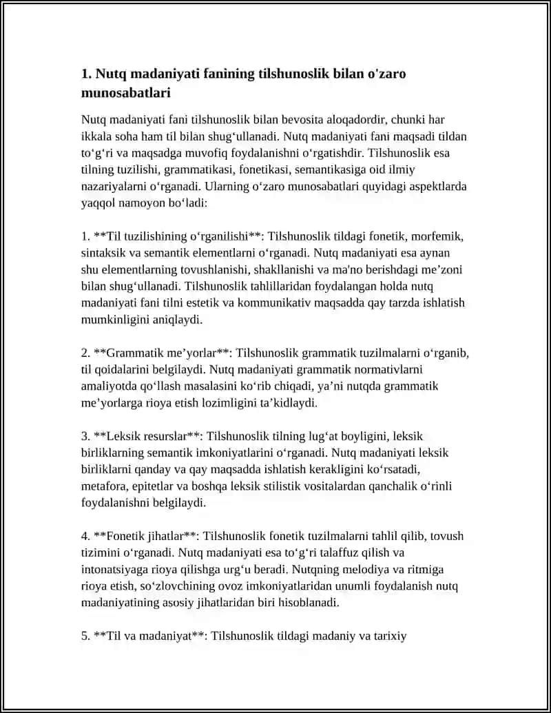 Nutq Madaniyati Fani Tilshunoslik 3